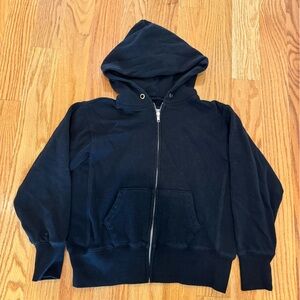 GIRLS size M (10) KatieJNYC black zip up hoodie